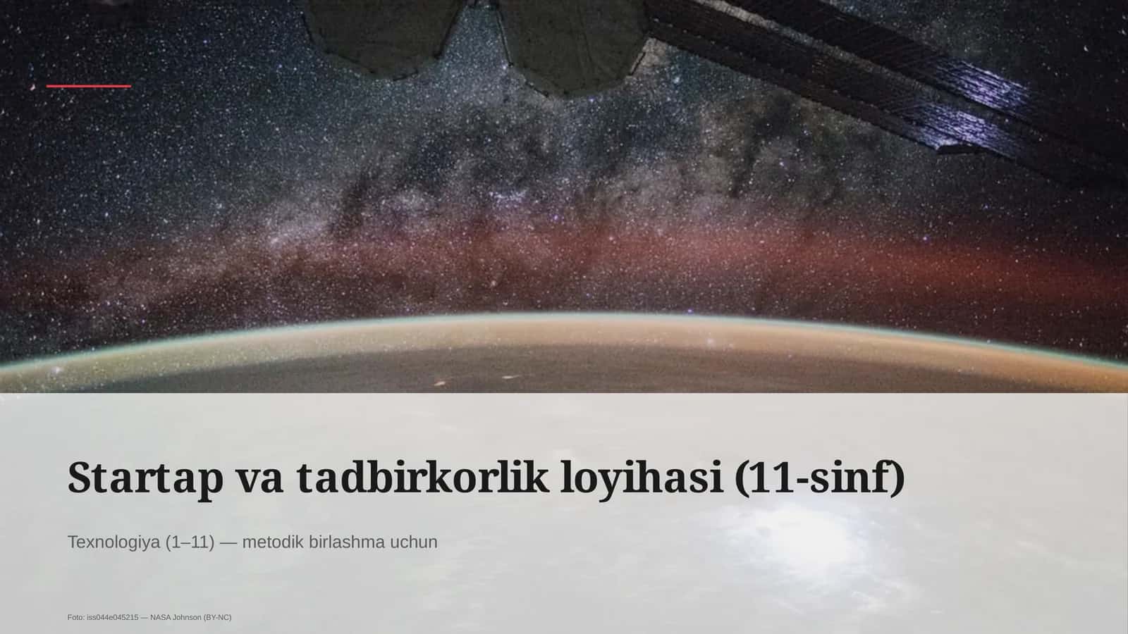 Startap va tadbirkorlik loyihasi (11-sinf) 1