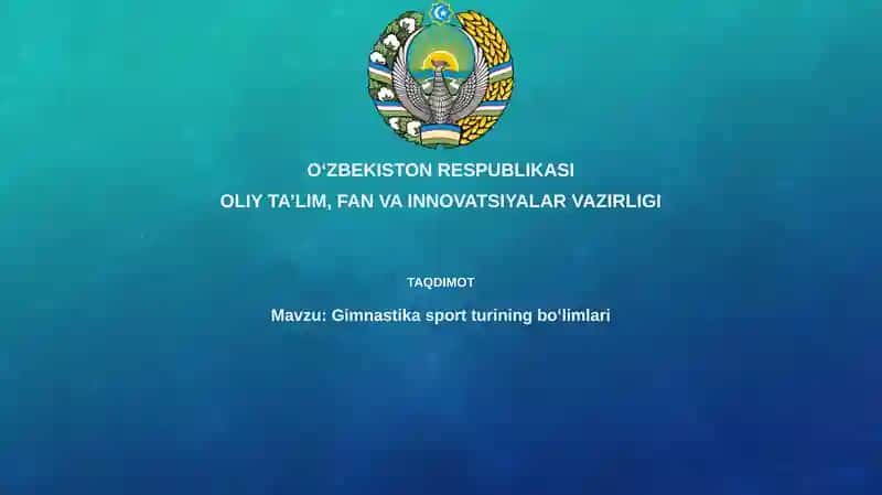 Gimnastika sport turining boʻlimlari