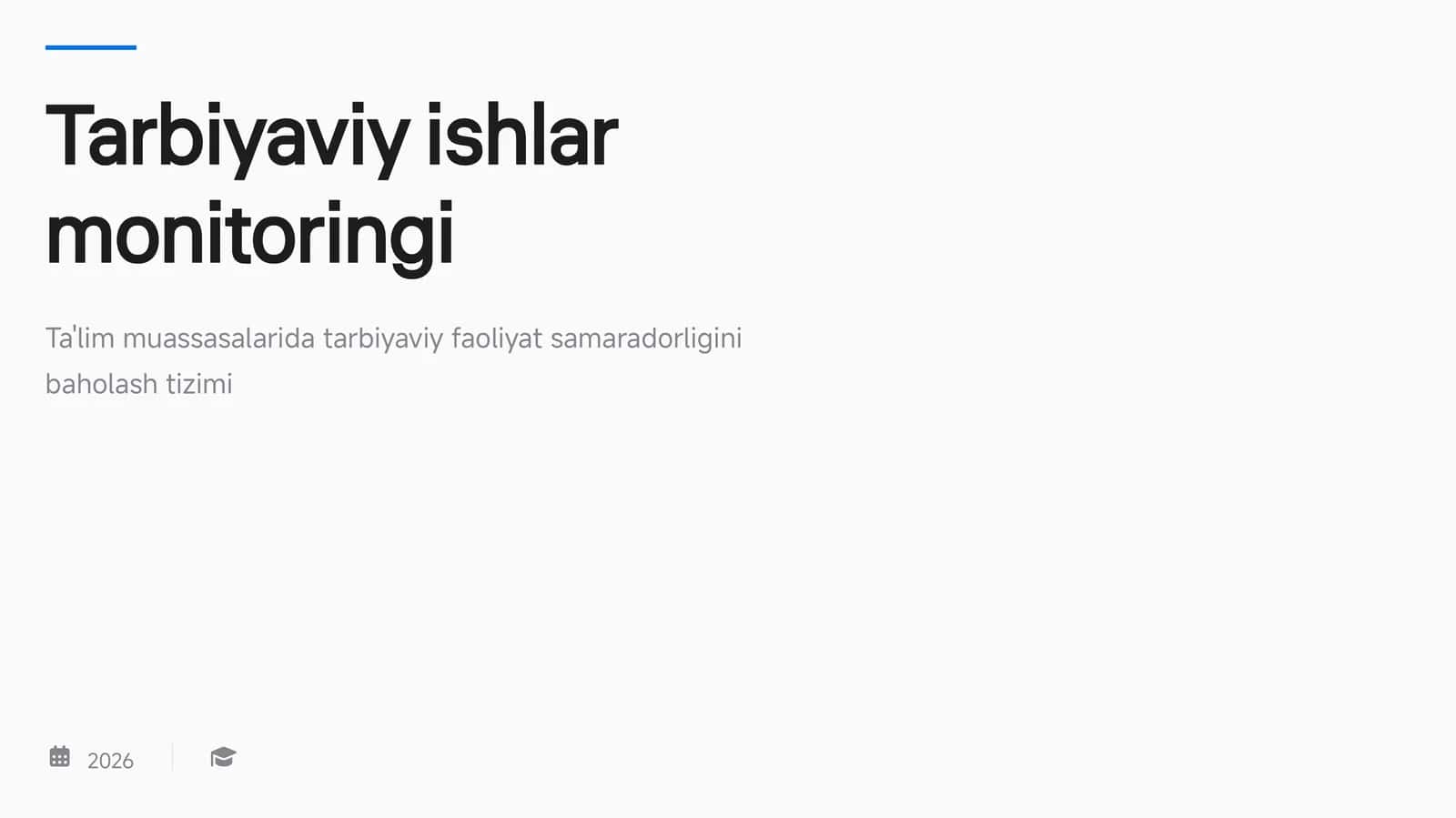 Tarbiyaviy ishlar monitoringi 1