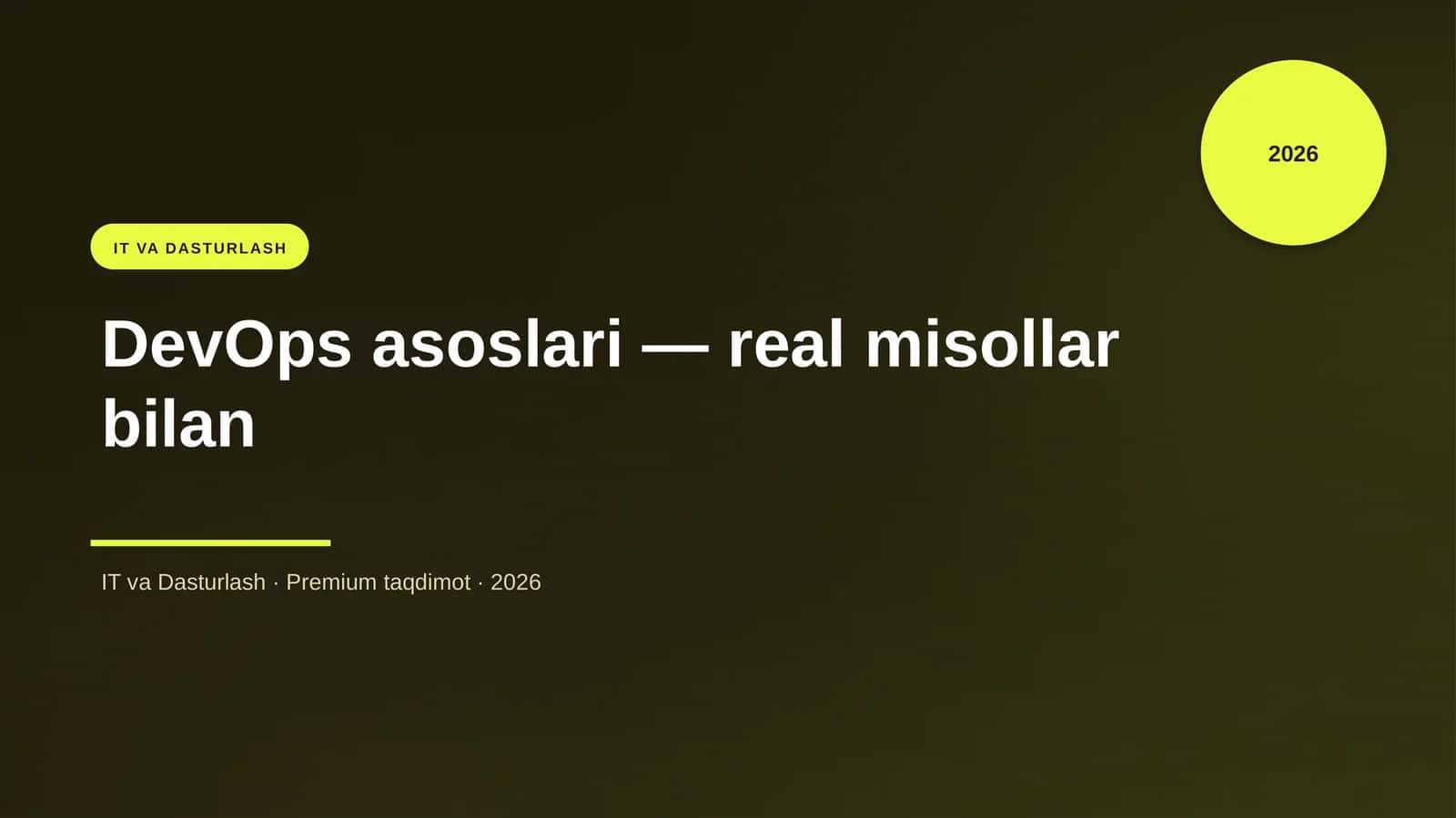 DevOps asoslari — real misollar bilan 1