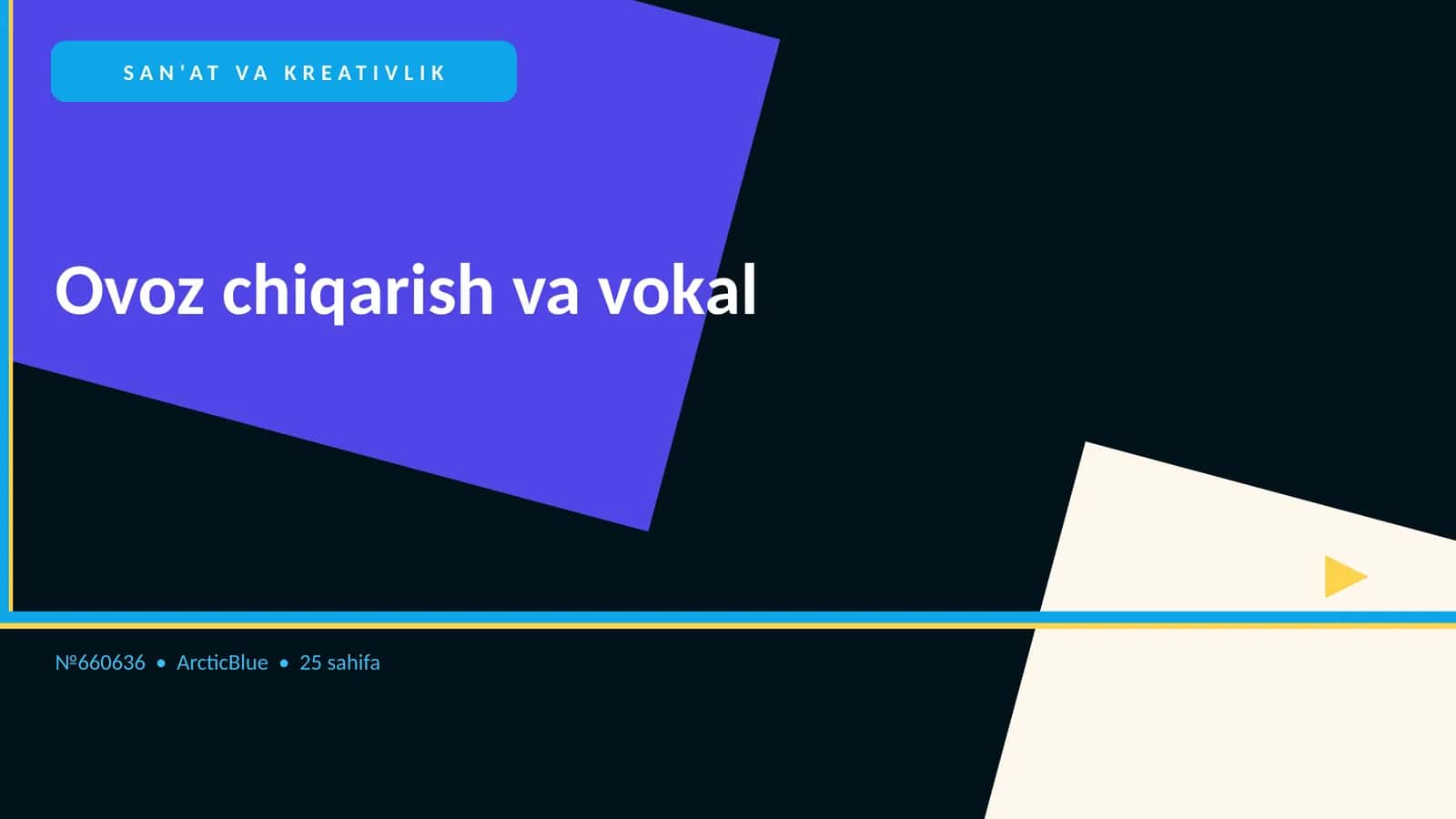 Ovoz chiqarish va vokal 1