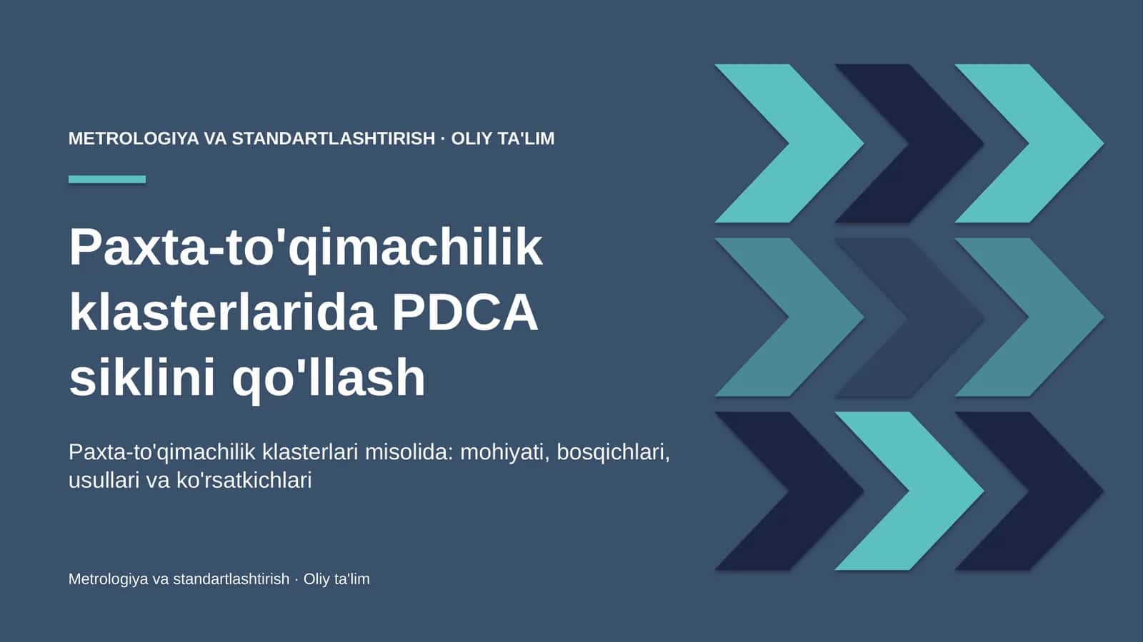 paxta to'qimachilik klasterlarida pdca siklini qo'llash 1471 1