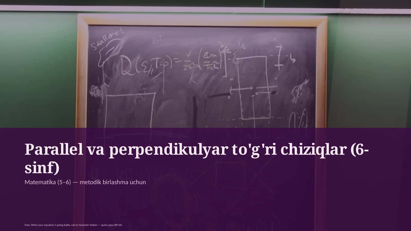 Parallel va perpendikulyar to'g'ri chiziqlar (6-sinf) 1