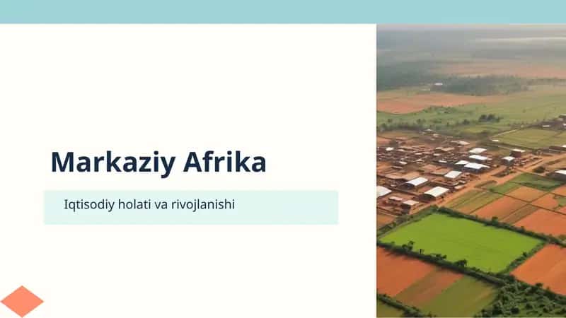 Markaziy Afrika Iqtisodiy Holati va Rivojlanishi 1
