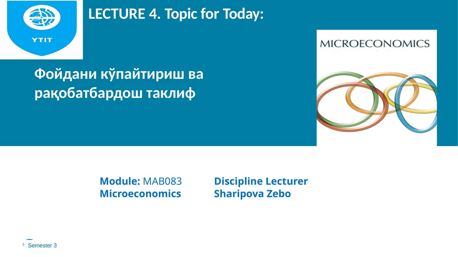 MAB083 Microeconomics 1