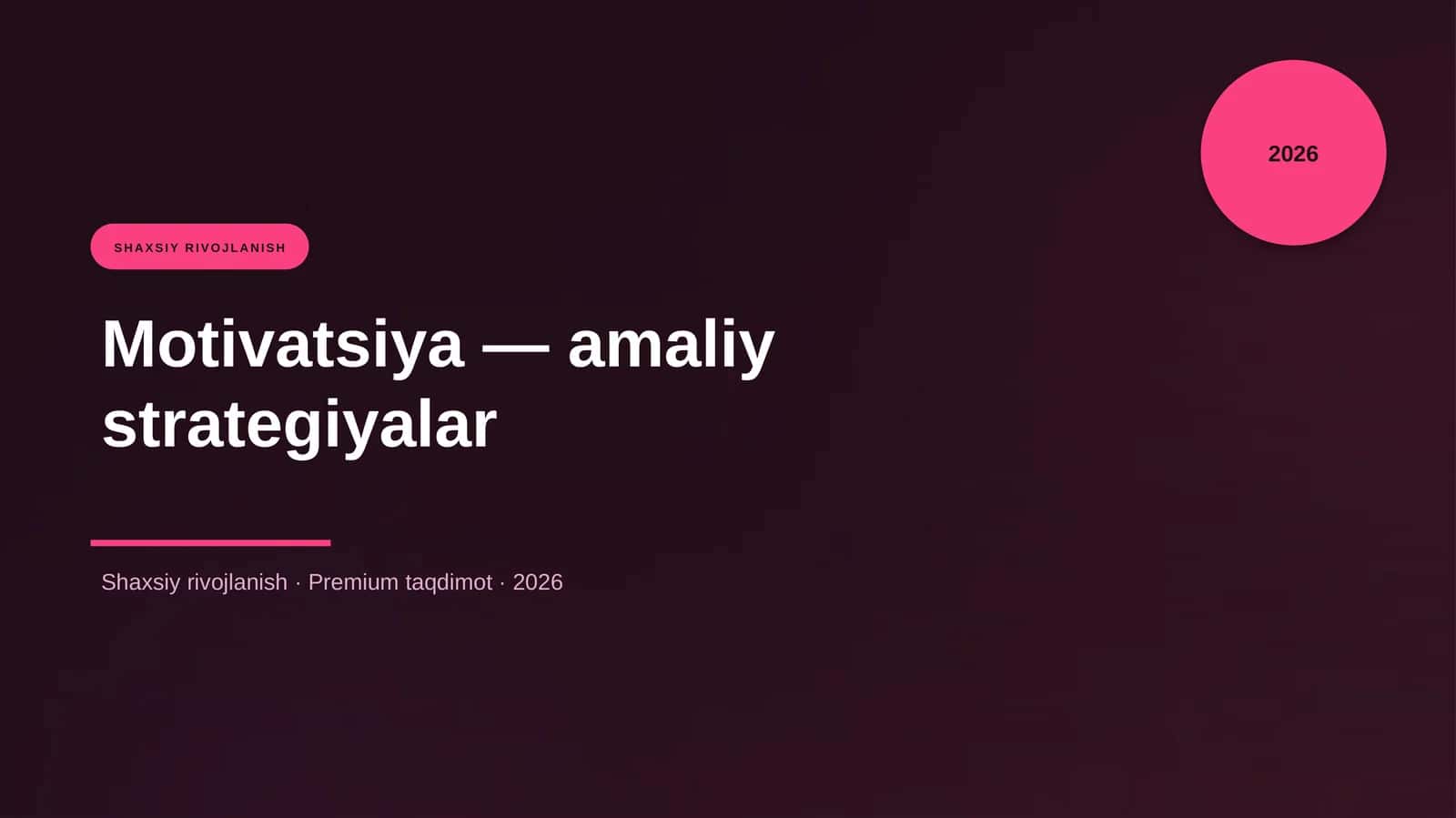 Motivatsiya — amaliy strategiyalar 1