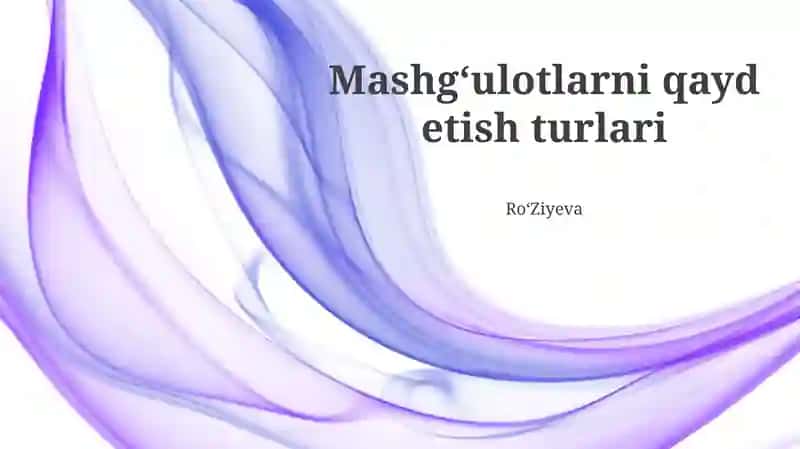 Muvofiqlikka oid trening yozuvlari 1