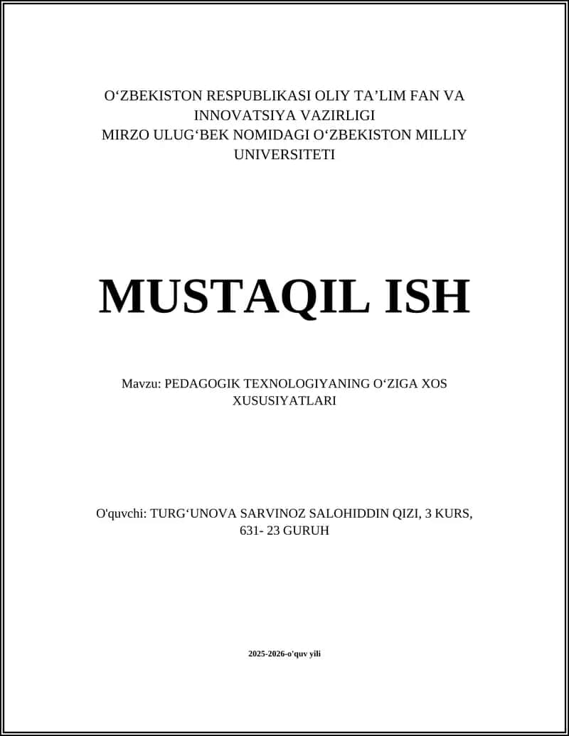 Pedagogik Texnologiya 1