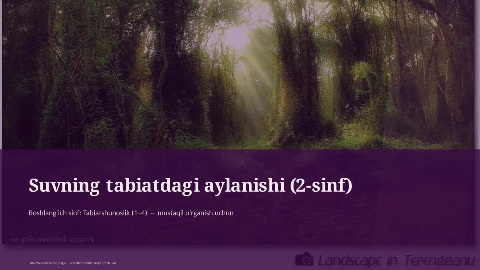 Suvning tabiatdagi aylanishi (2-sinf) 1