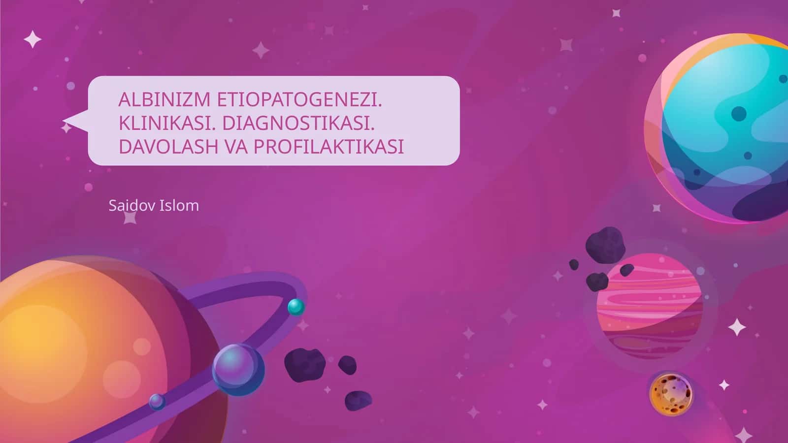 ALBINIZM ETIOPATOGENEZI. KLINIKASI. DIAGNOSTIKASI. DAVOLASH VA PROFILAKTIKASI 1