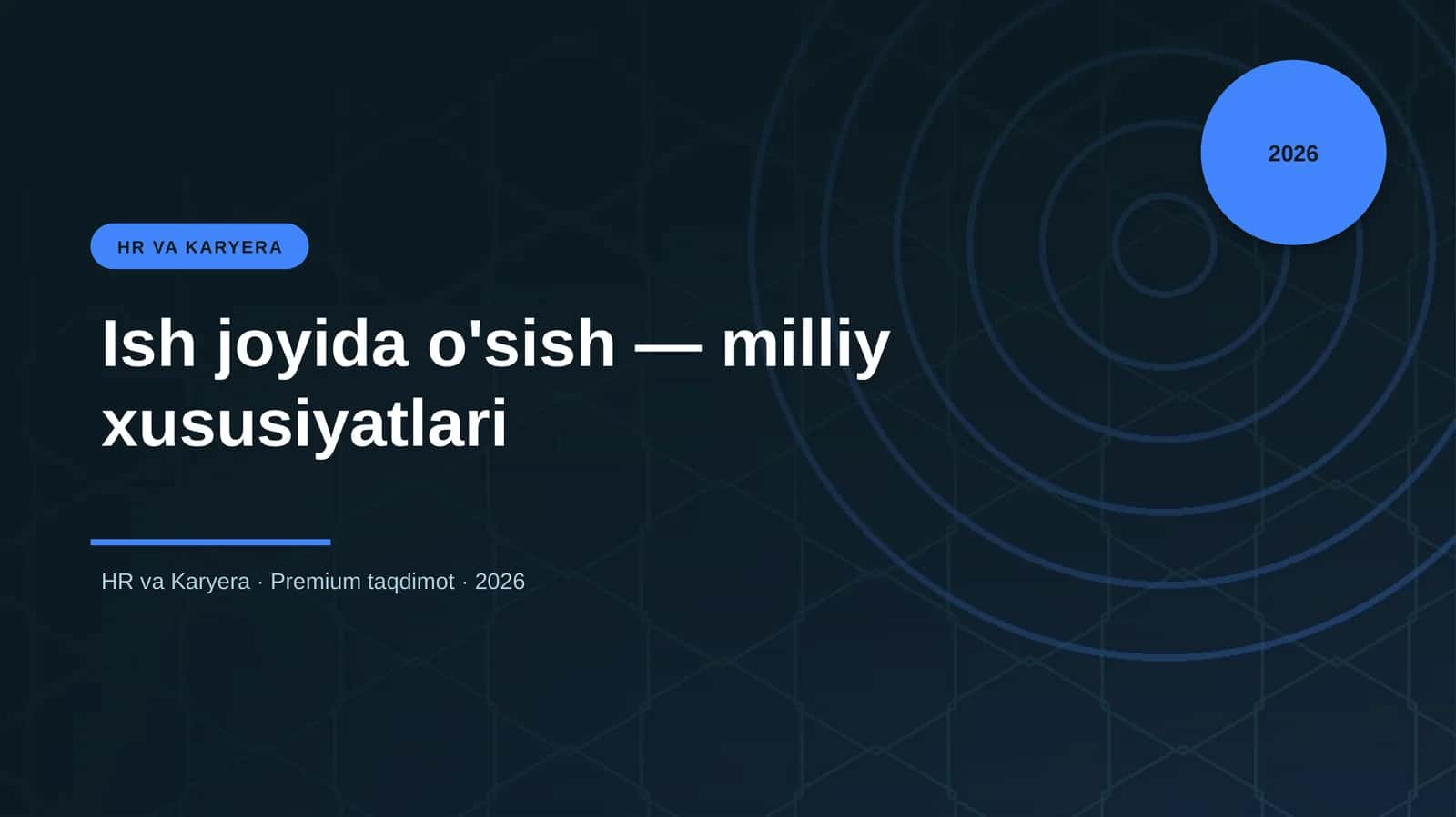 Ish joyida o'sish — milliy xususiyatlari 1