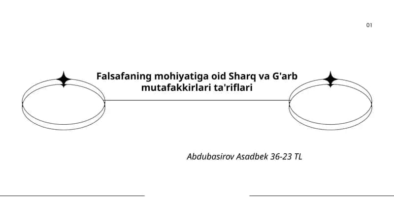 Falsafaning mohiyatiga oid Sharq va G'arb mutafakkirlari ta'riflari 1