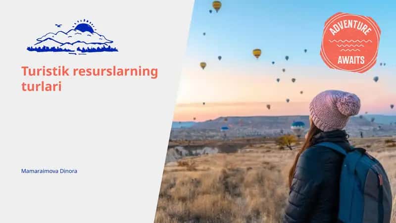 Turistik resurslarning turlari 1