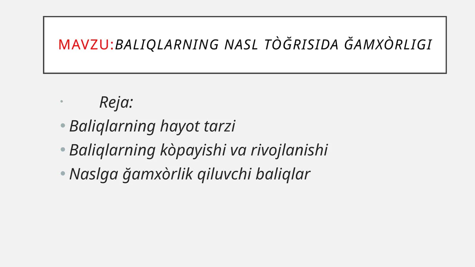 Baliqlar (Pisces) 1