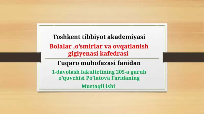 TАBIIY, TEXNOGEN, EKOLOGIK VA IJTIMOIY TUSDAGI FAVQULOTDA VAZIYATLARDA HAYOT FAOLIYATI XAVFSIZLIGI VA FUQARO MUHOFAZASI 1