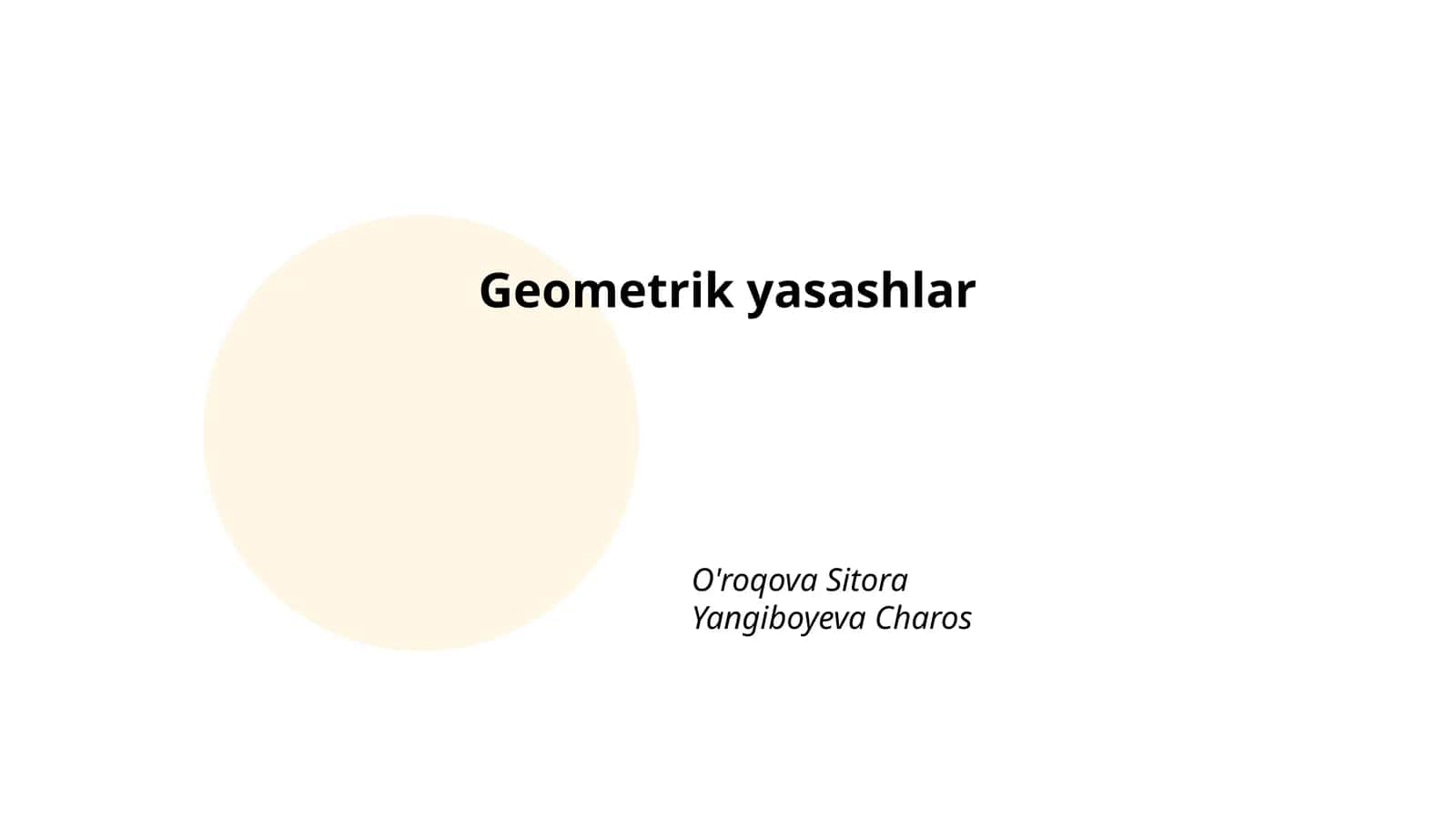 Geometrik yasashlar 1