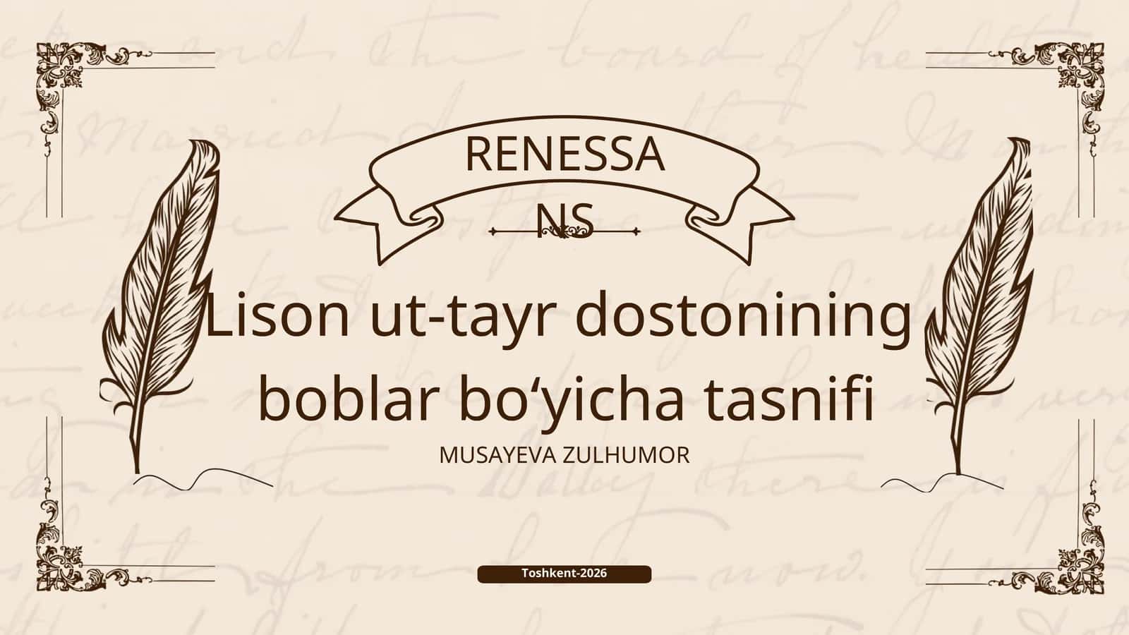 Lison ut-tayr dostonining boblar boʻyicha tasnifi 1