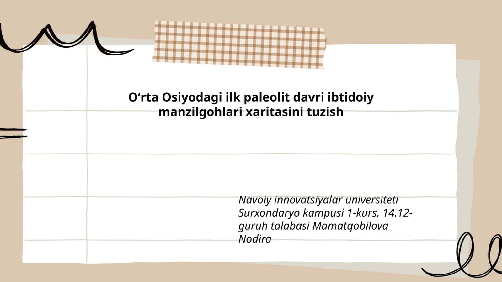 Oʻrta Osiyodagi ilk paleolit davri ibtidoiy manzilgohlari xaritasini tuzish 1