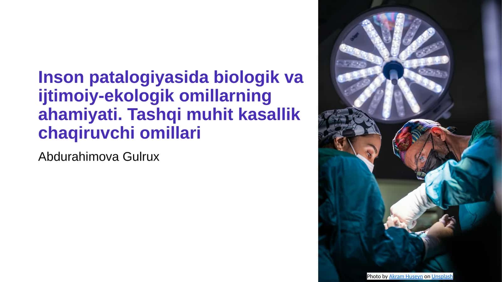 Inson patalogiyasida biologik va ijtimoiy ekologik omillarning tasiri 1