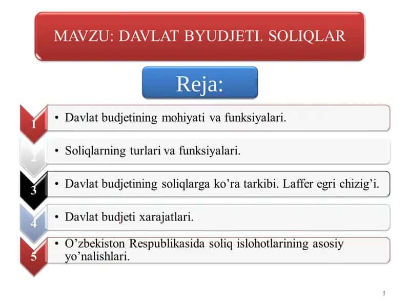 Davlat budjetinin mohiyati va funksiyalari 1