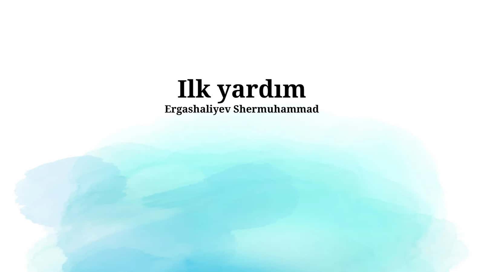 Ilk yardım 1