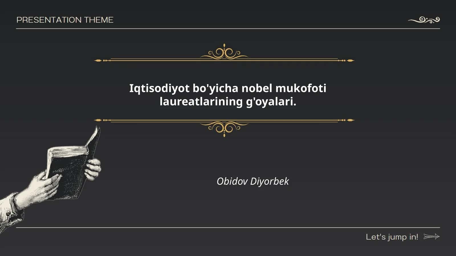O'yin nazariyasi va Iqtisodiyot 1