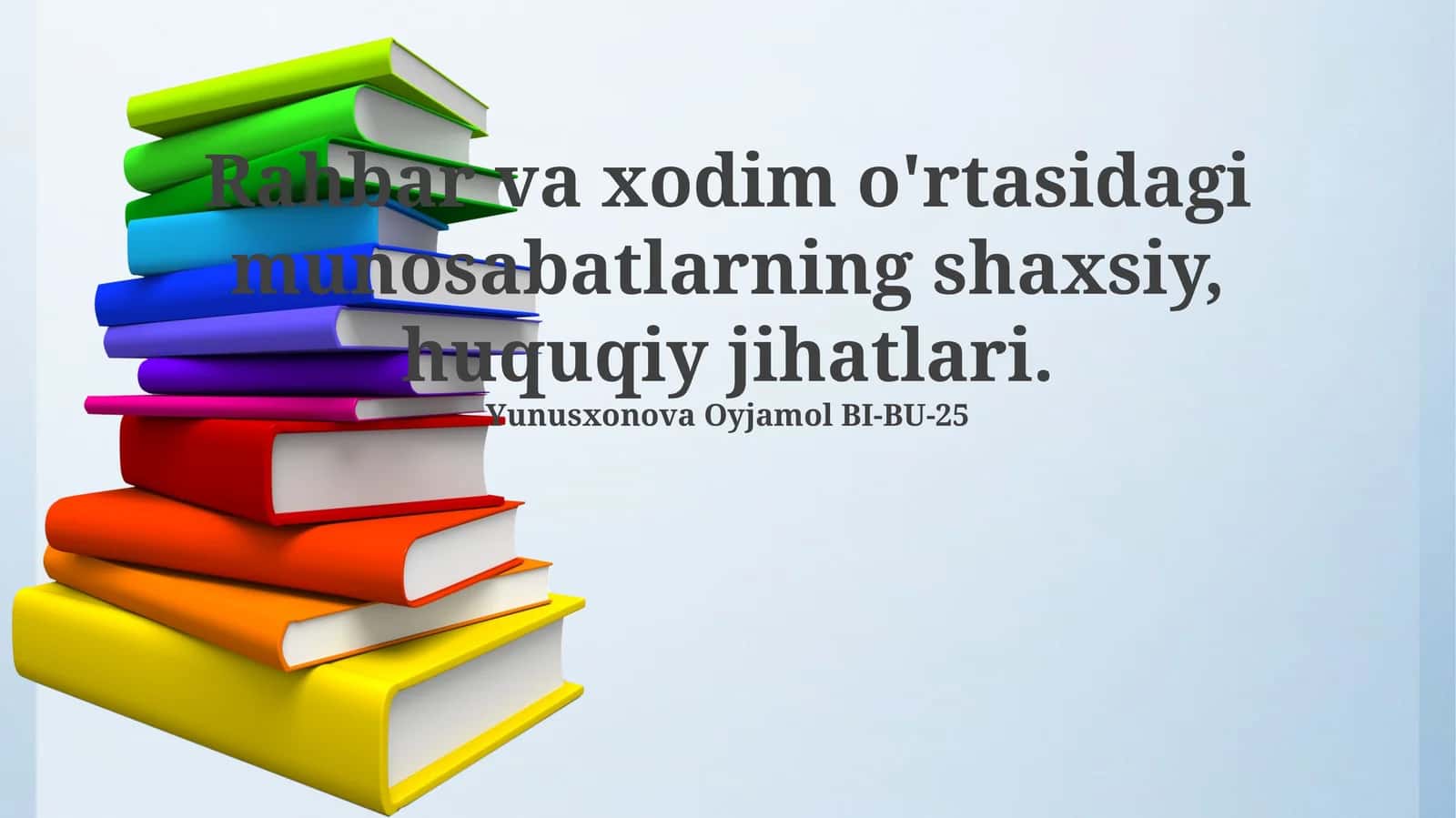 Rahbar va xodim munosabatlari 1
