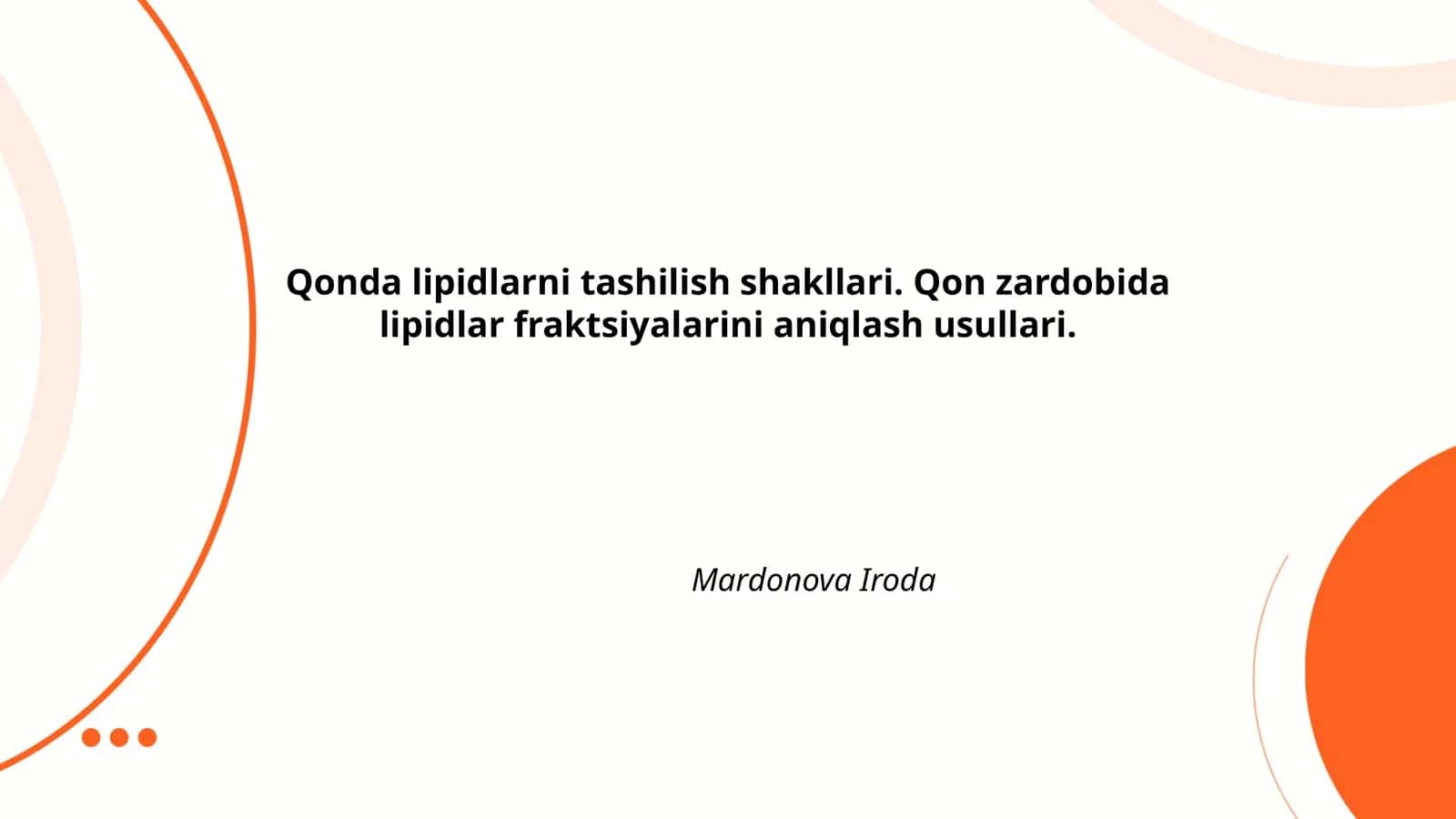 Qonda lipidlarni tashilish shakllari 1