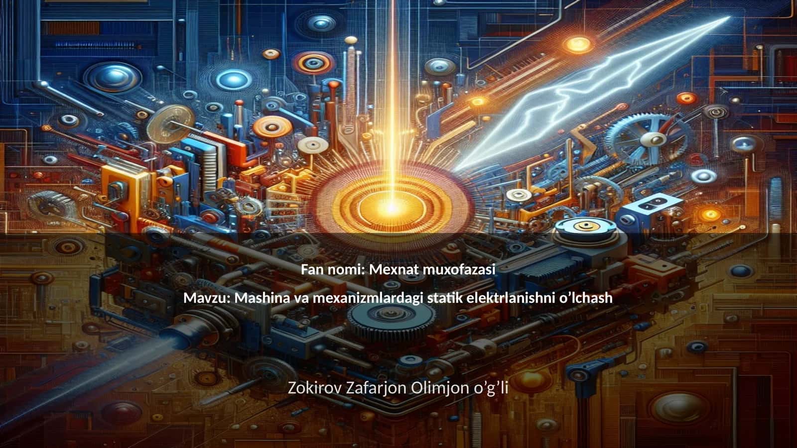 Mashina va mexanizmlardagi statik elektrlanishni o’lchash 1