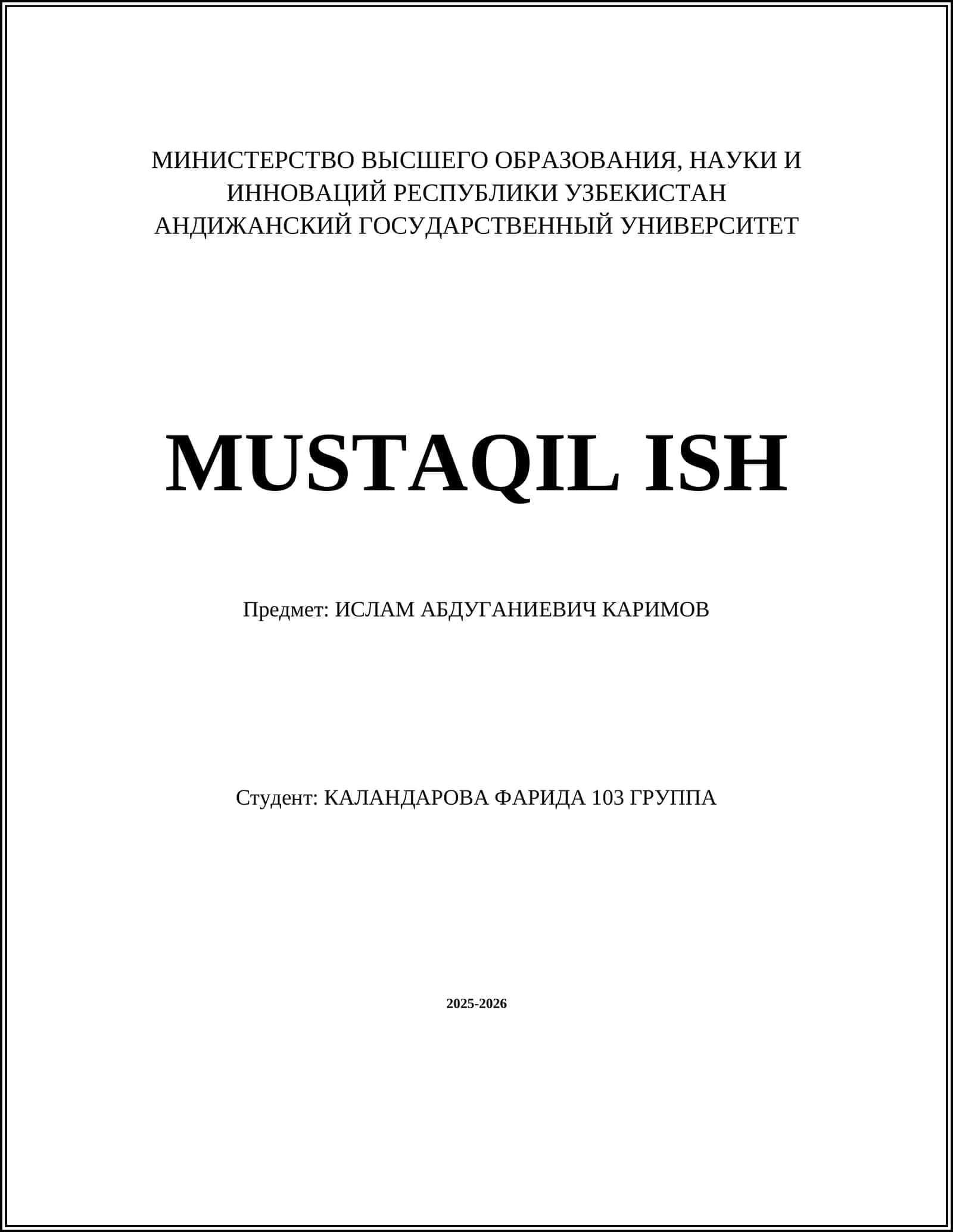 ИСЛАМ АБДУГАНИЕВИЧ КАРИМОВ 1