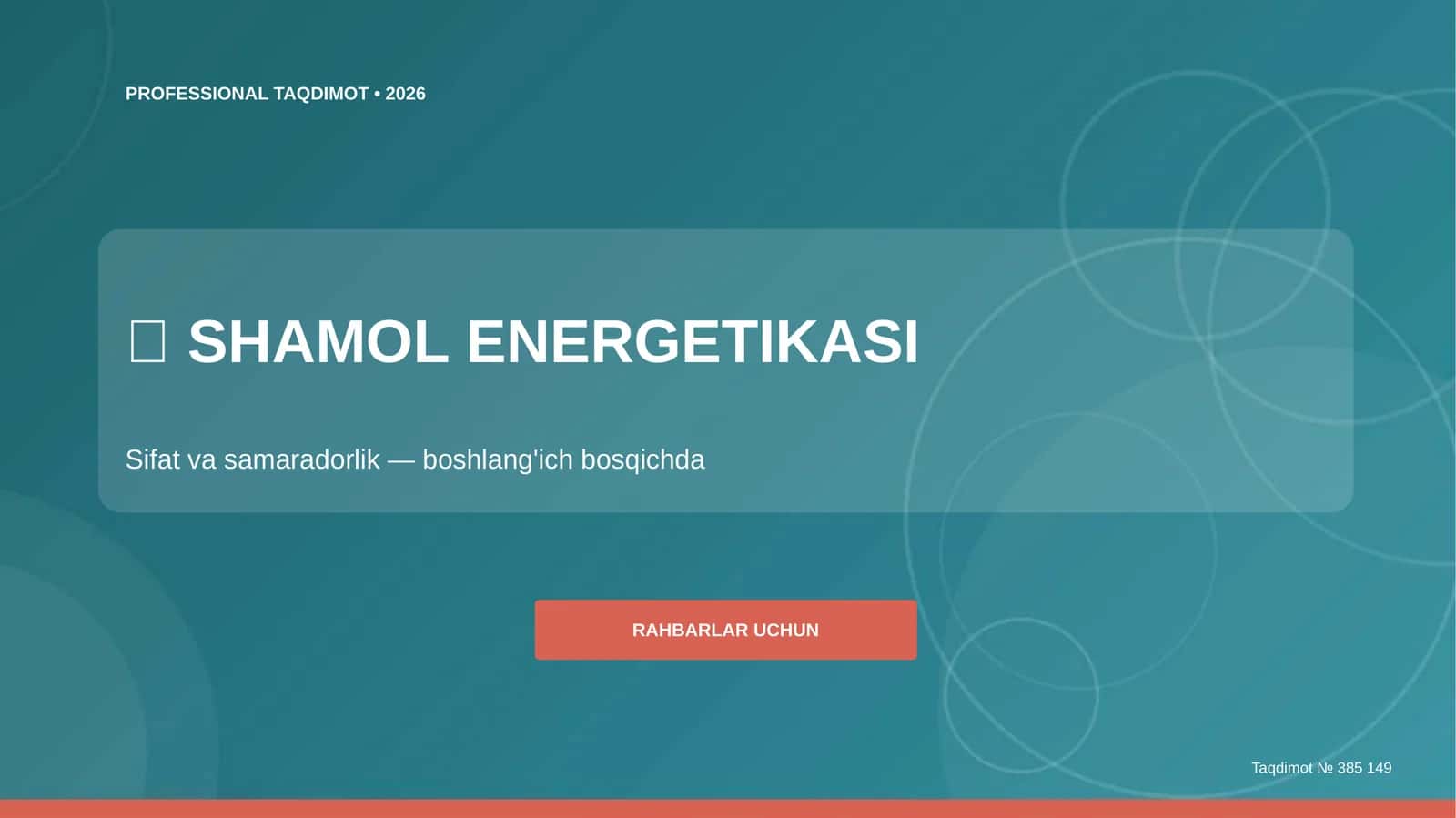 SHAMOL ENERGETIKASI 1