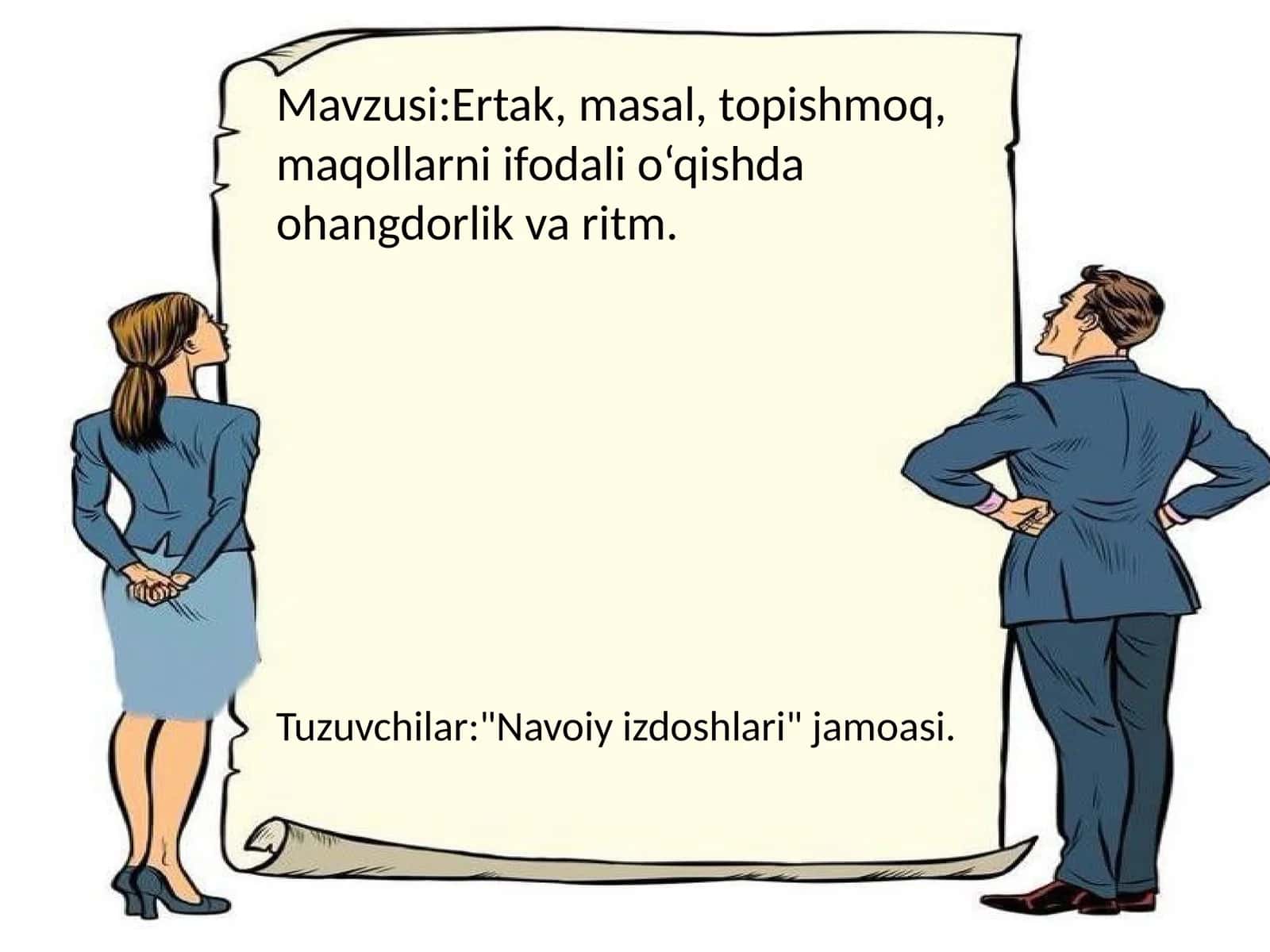 Ertak, masal, topishmoq, maqollarni ifodali o‘qishda ohangdorlik va ritm 1