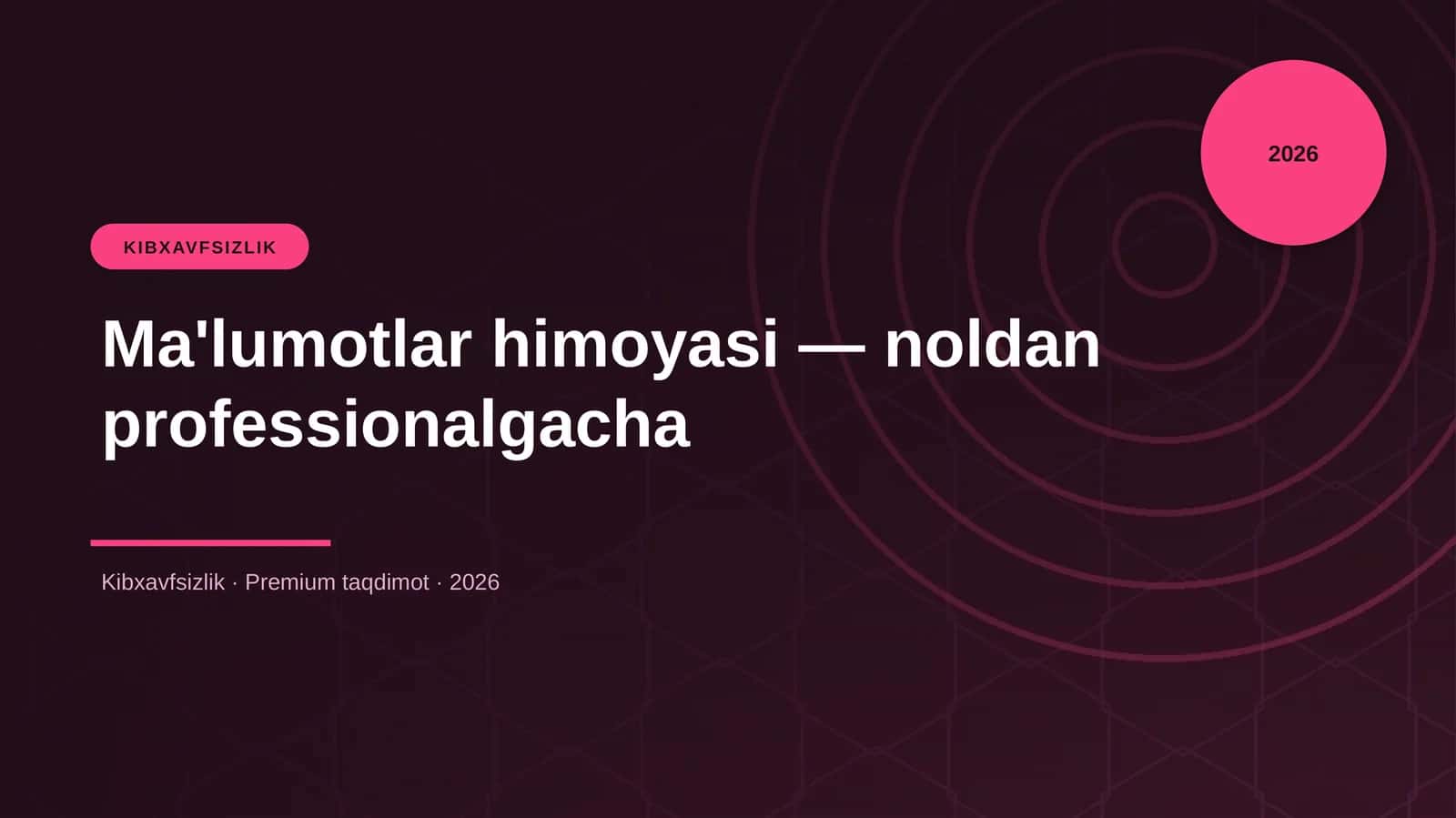 Ma'lumotlar himoyasi — noldan professionalgacha 1