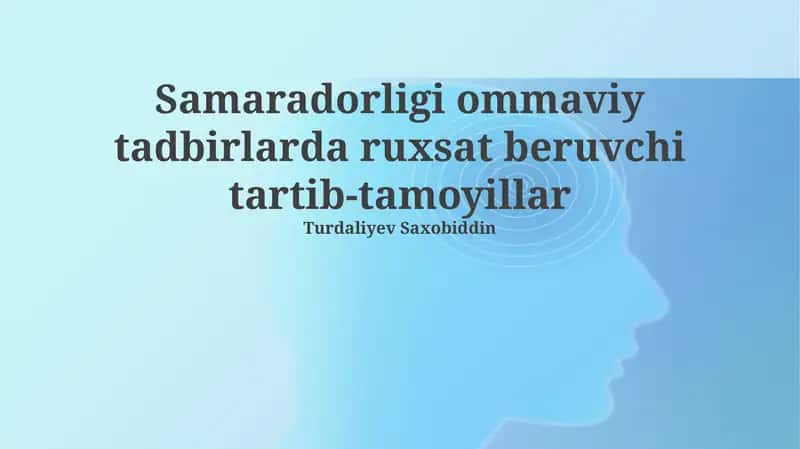 Оммавий тадбирлар рухсатнома масалалари 1