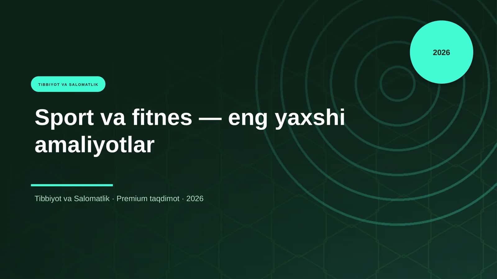 Sport va fitnes — eng yaxshi amaliyotlar 1