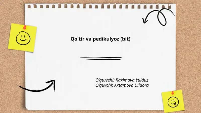 Qo'tir va pedikulyoz (bit) 1