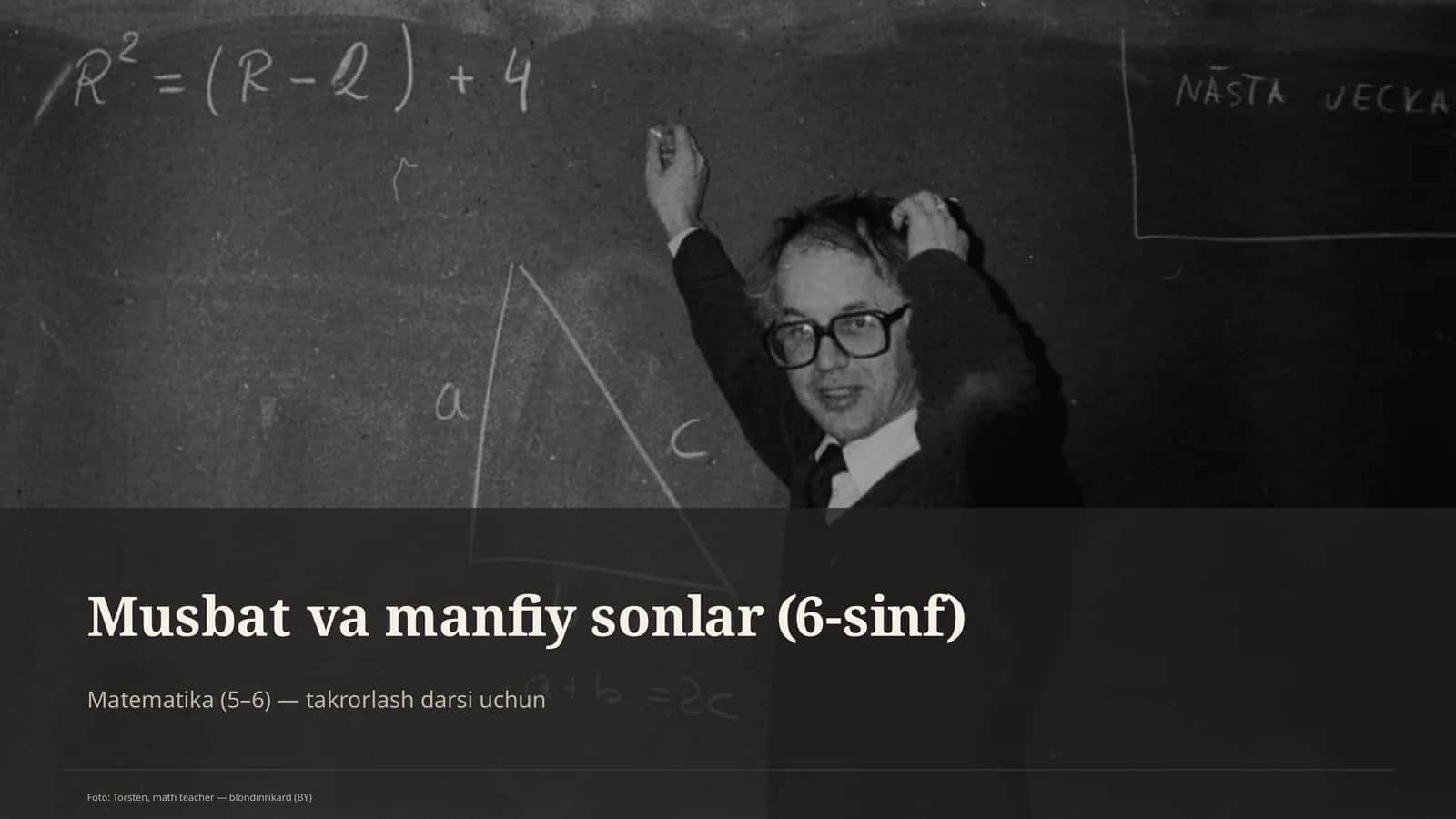 Musbat va manfiy sonlar (6-sinf) 1
