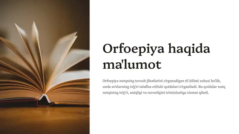 Orfoepiya haqida ma'lumot 1