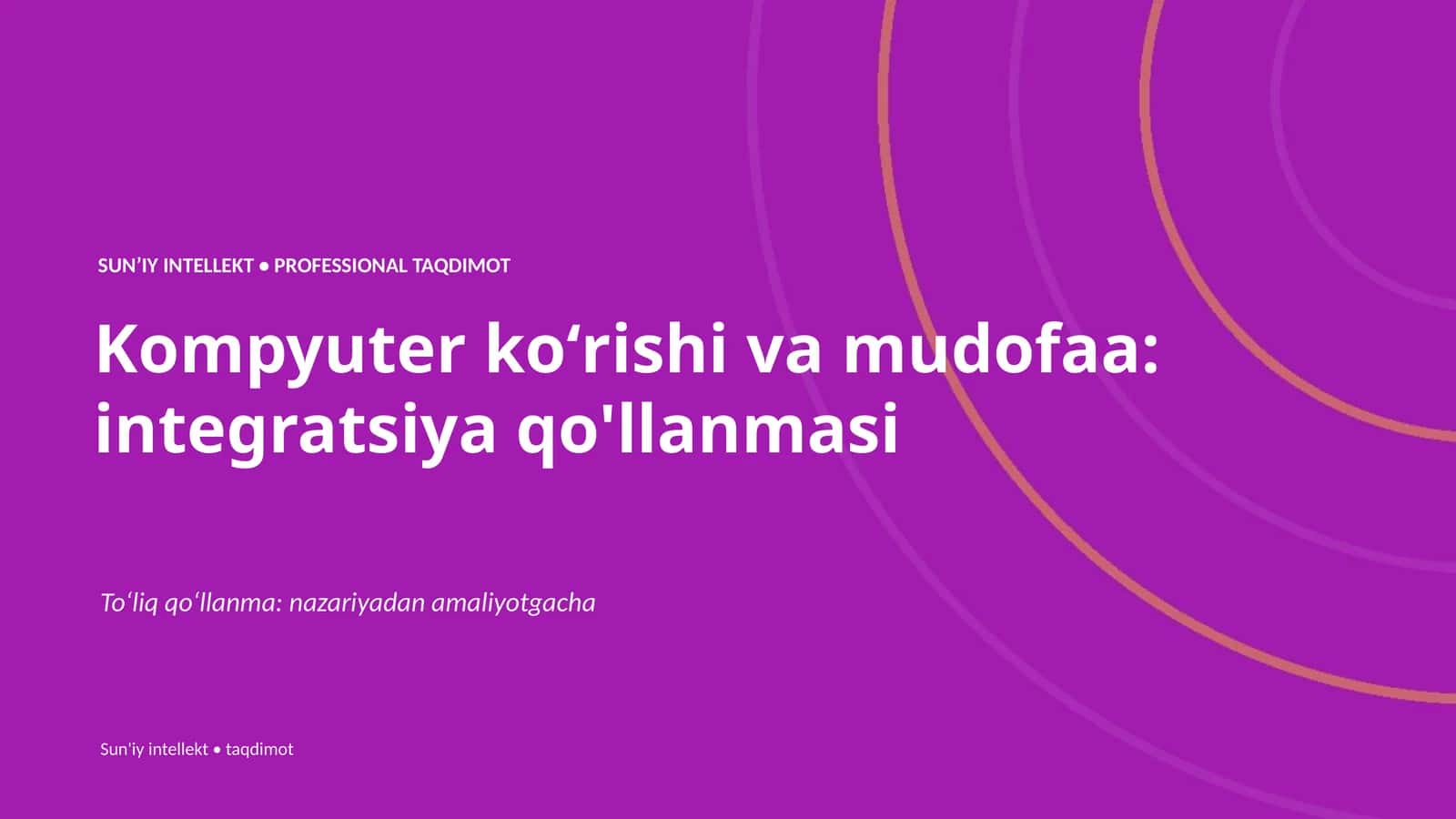 SUNʼIY INTELLEKT • PROFESSIONAL TAQDIMOT 1