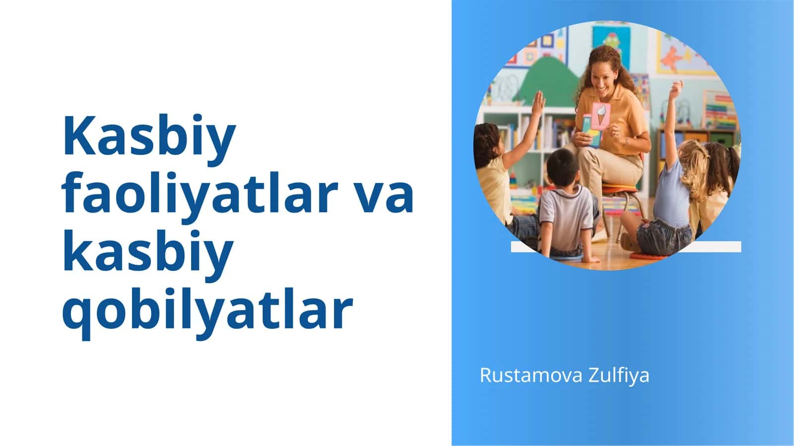 Kasbiy faoliyatlar va kasbiy qobilyatlar 1