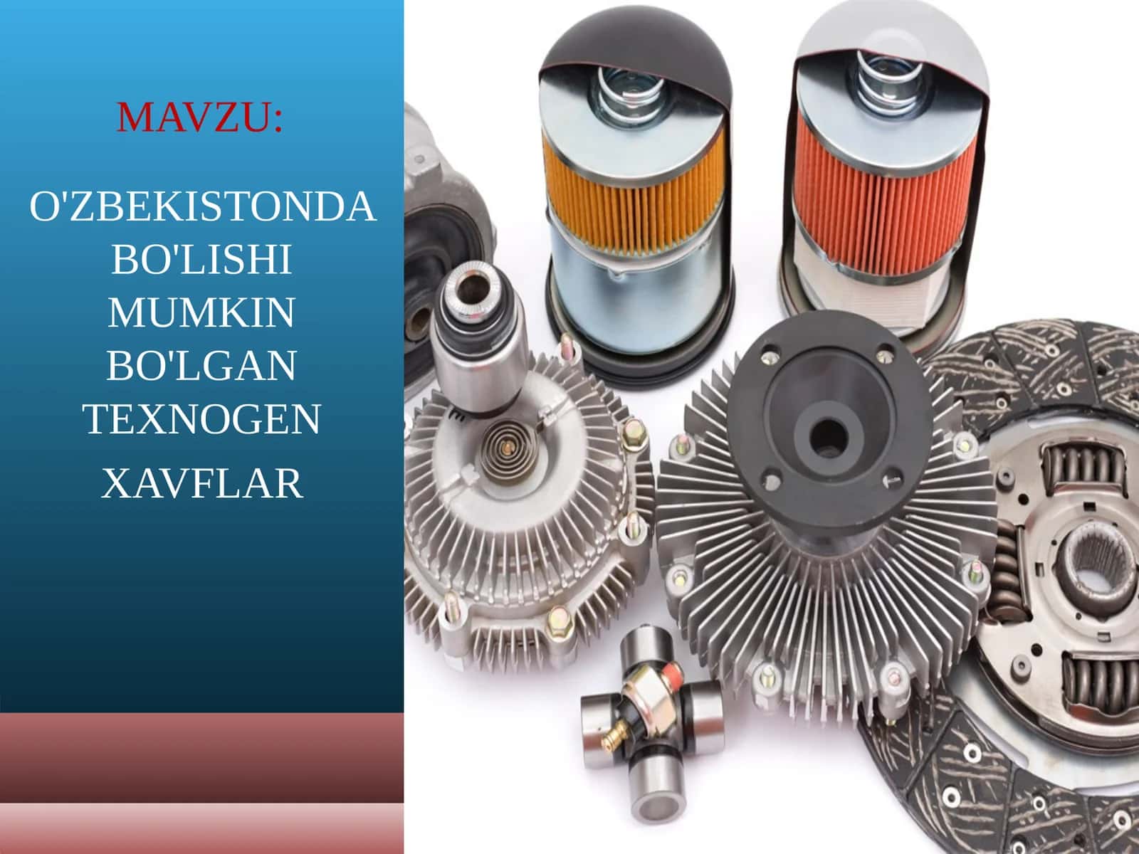 O'ZBEKISTONDA BO'LISHI MUMKIN BO'LGAN TEXNOGEN XAVFLAR 1