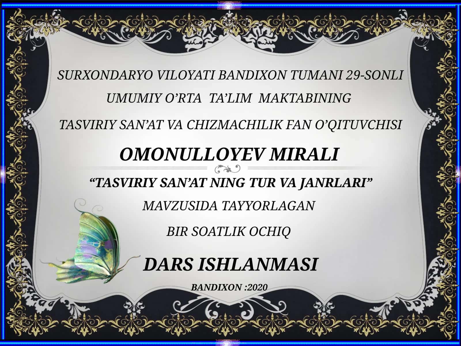 TASVIRIY SAN’AT NING TUR VA JANRLARI 1