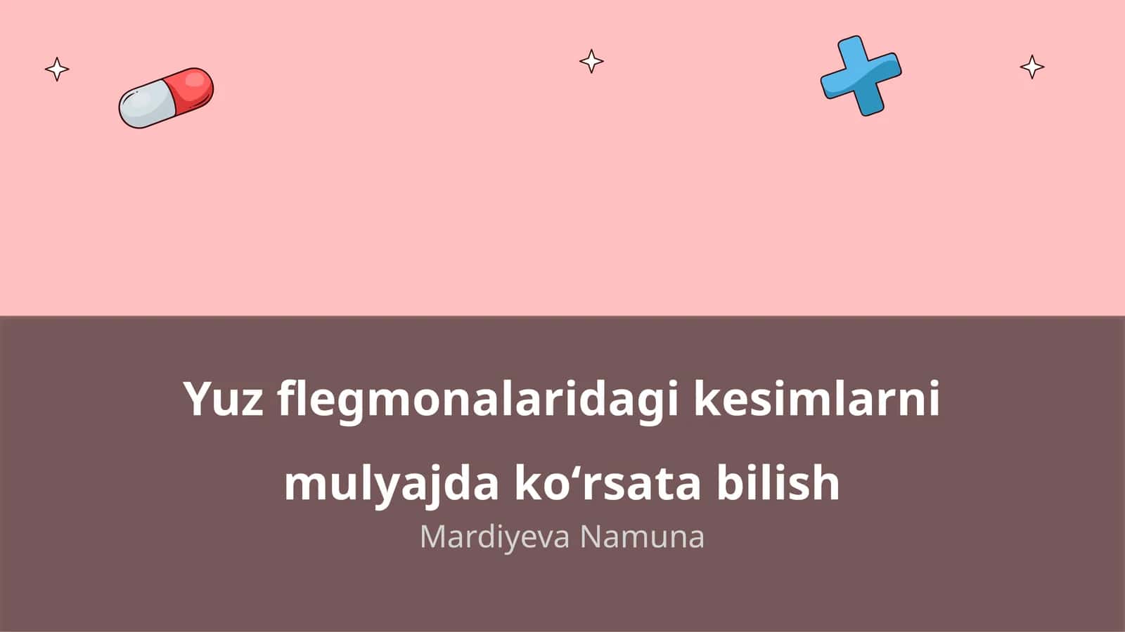 Yuz flegmonalaridagi kesimlarni mulyajda koʻrsata bilish 1