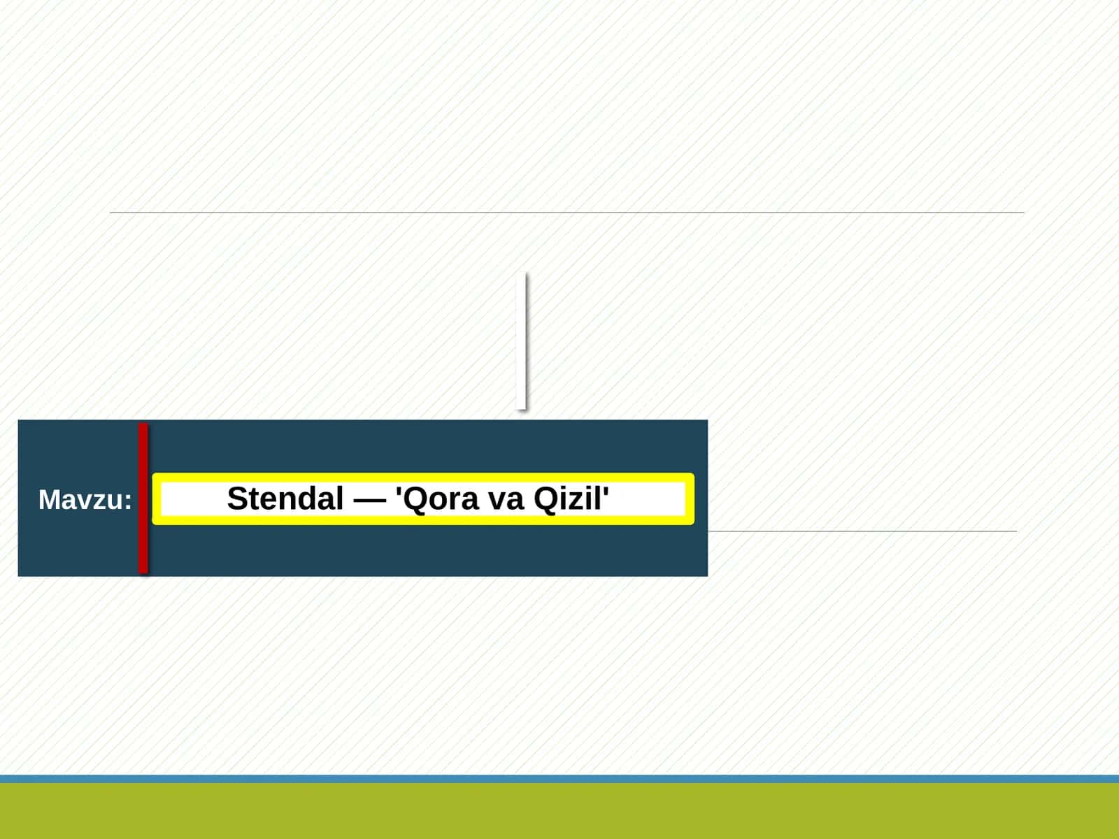 Stendal — 'Qora va Qizil' 1