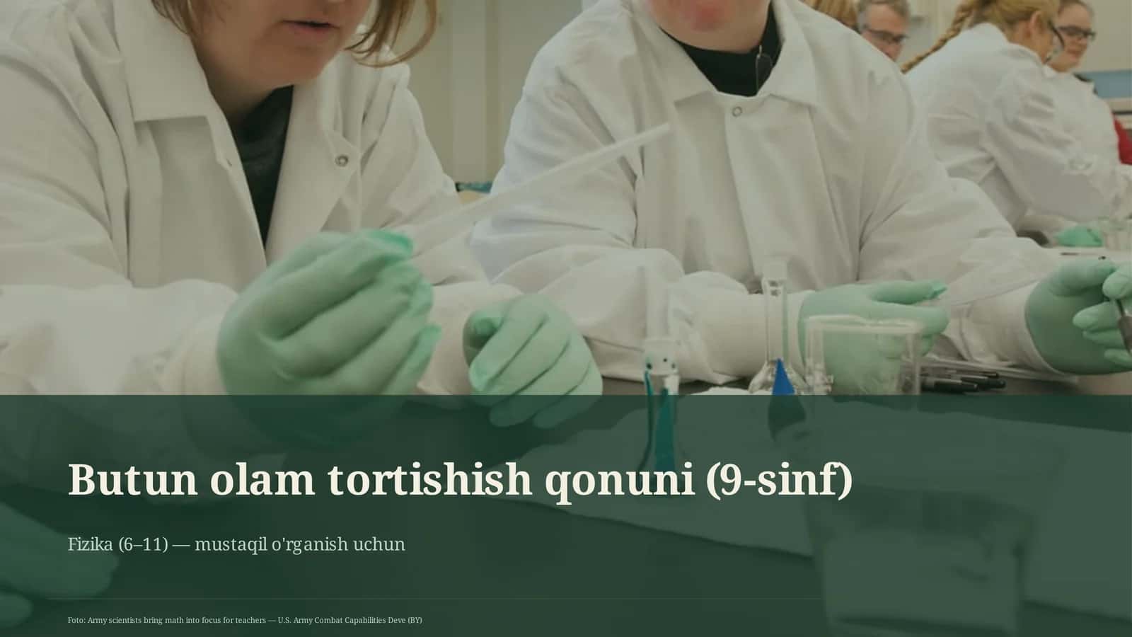 Butun olam tortishish qonuni (9-sinf) 1