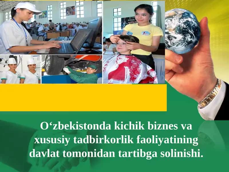 O‘zbekistonda kichik biznes va xususiy tadbirkorlik faoliyatining davlat tomonidan tartibga solinishi.. 1