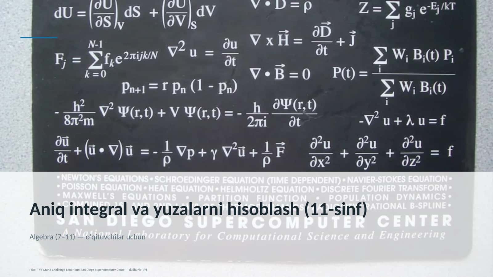 Aniq integral va yuzalarni hisoblash (11-sinf) 1