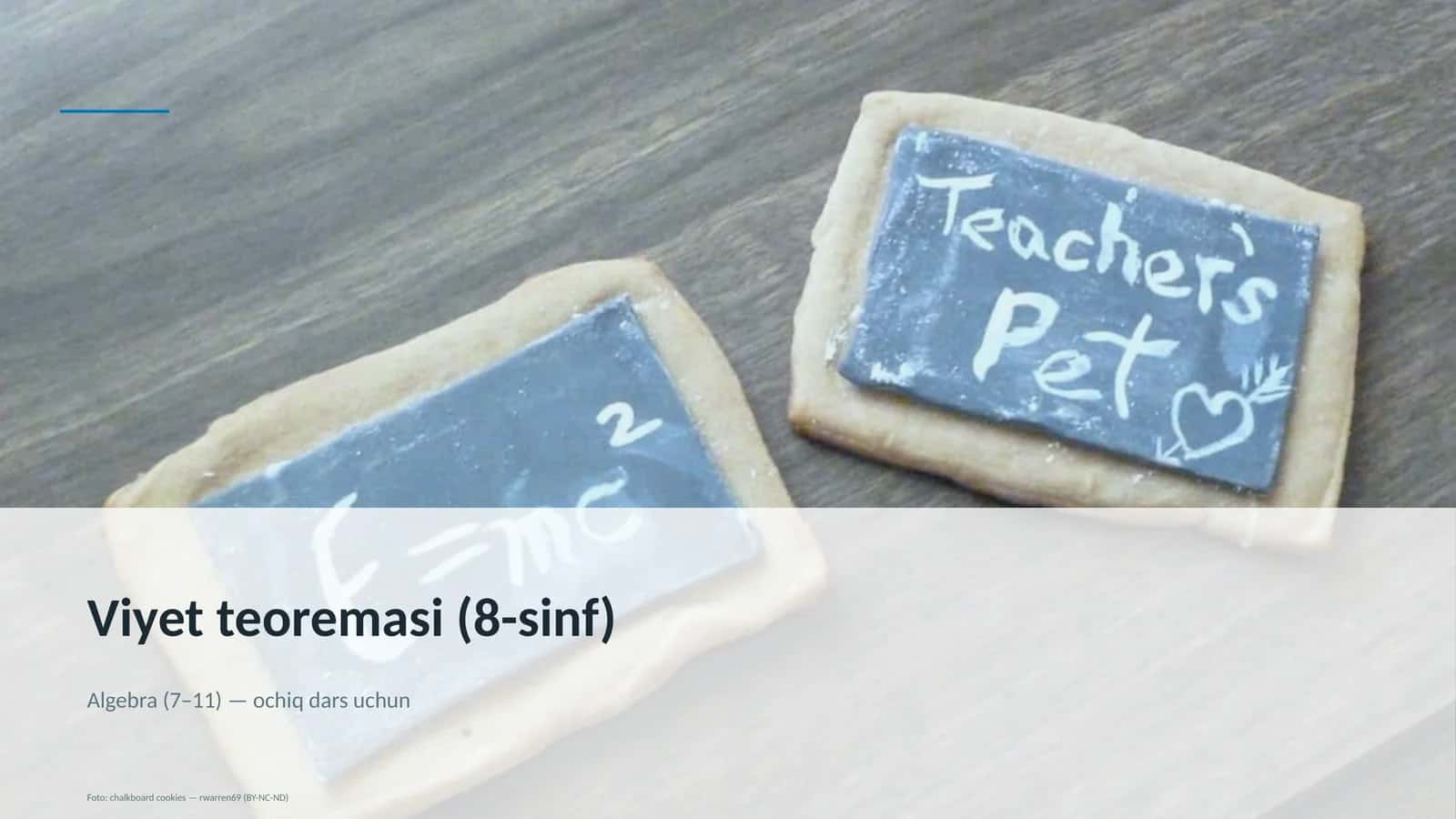 Viyet teoremasi (8-sinf) 1