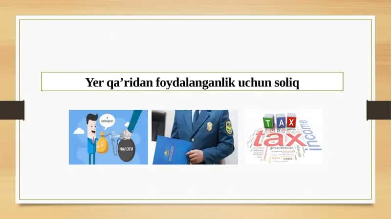 Yer qa’ridan foydalanganlik uchun soliq 1