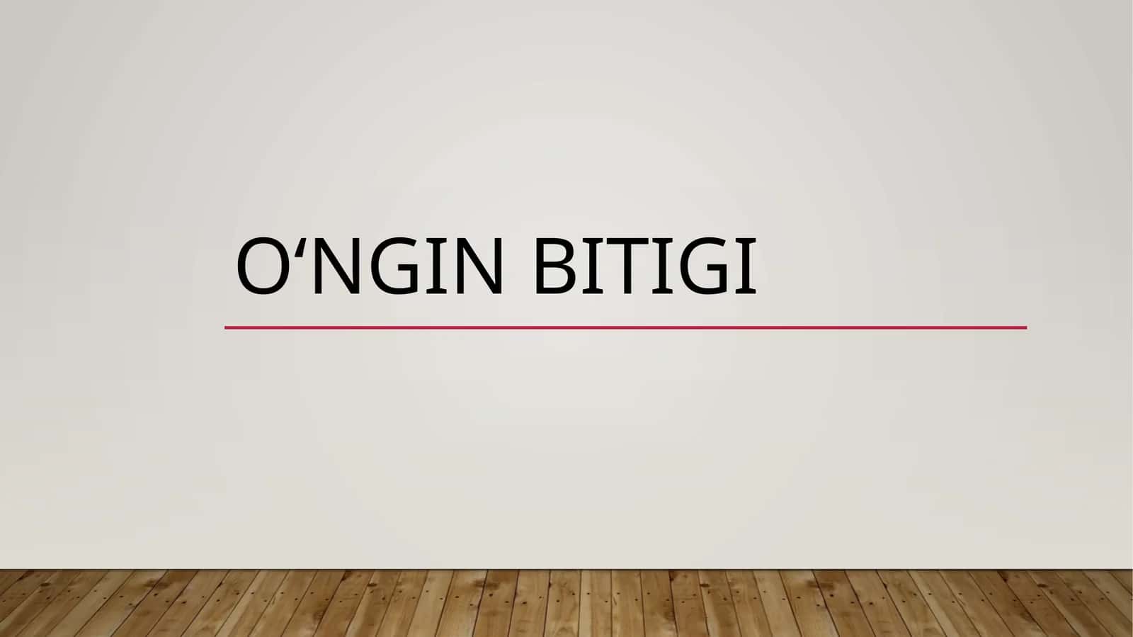 O‘ngin bitigi 1